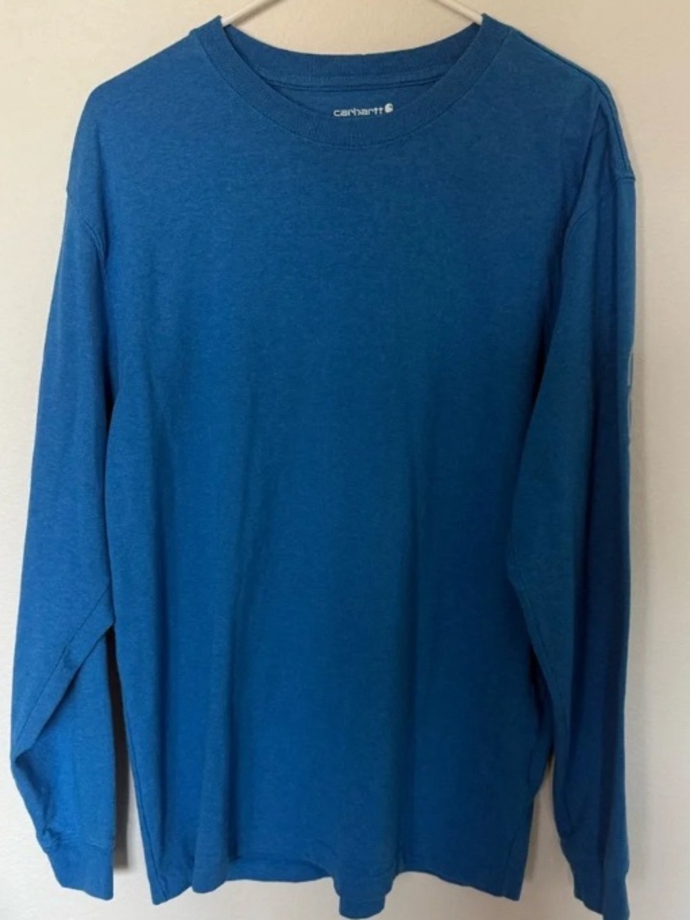 Carhartt Men’s Long-Sleeve Crewneck Shirt - Teal Blue